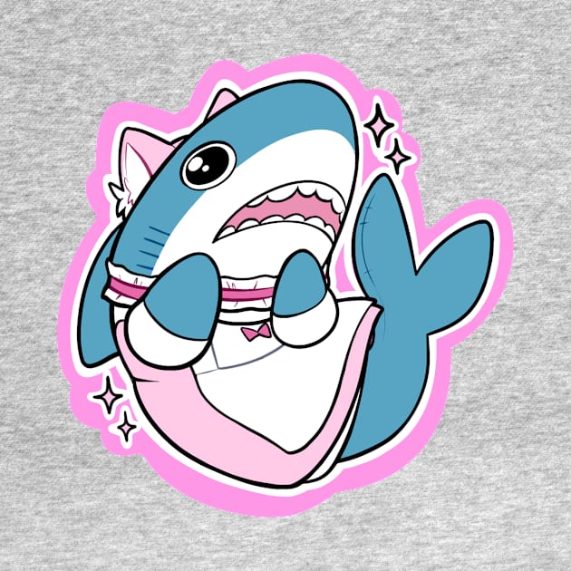 kawaii shark by moozua